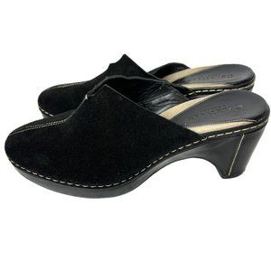 Cole Haan Black Suede Mules Slip On Size 8.5 B
